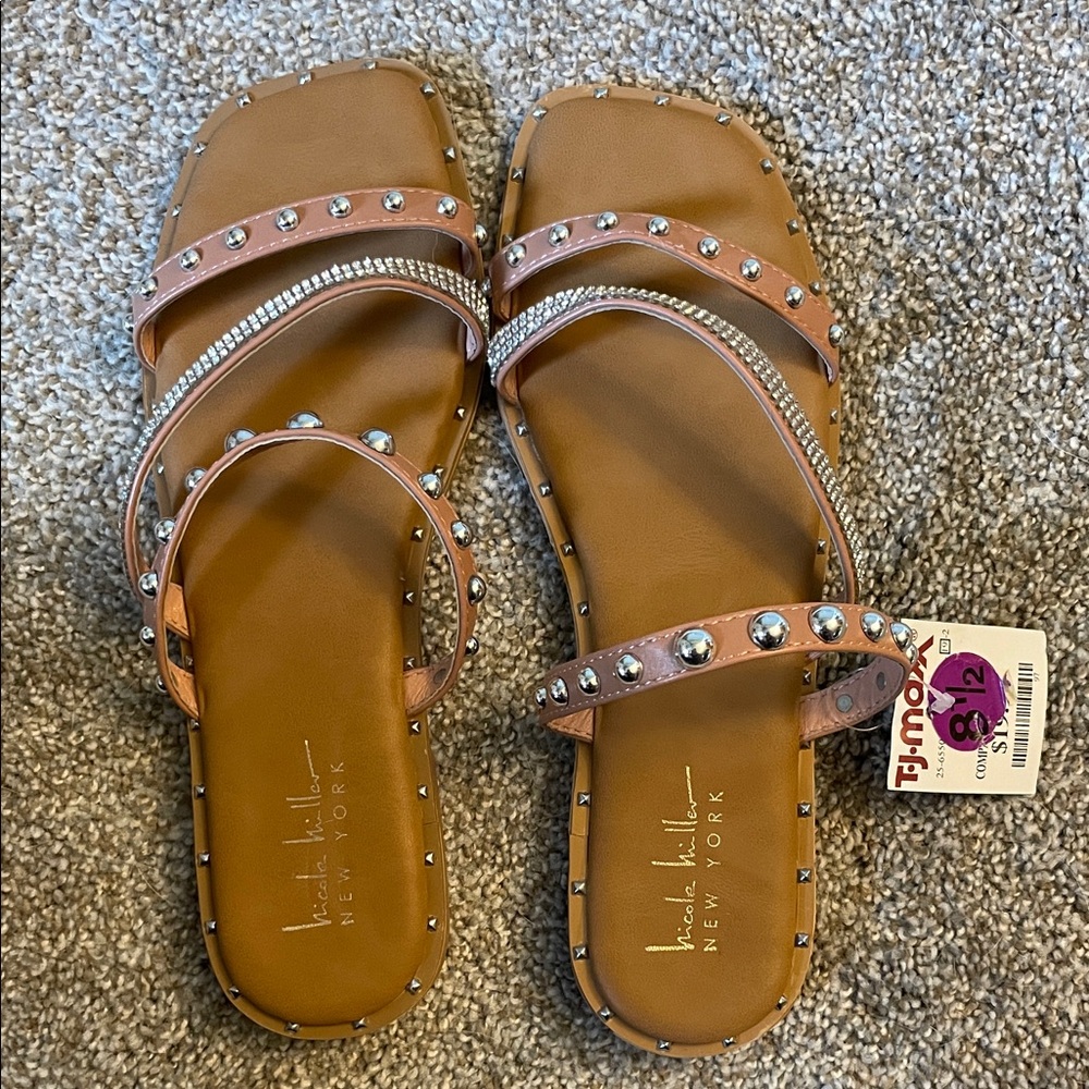 Nicole Miller Studded Sandals